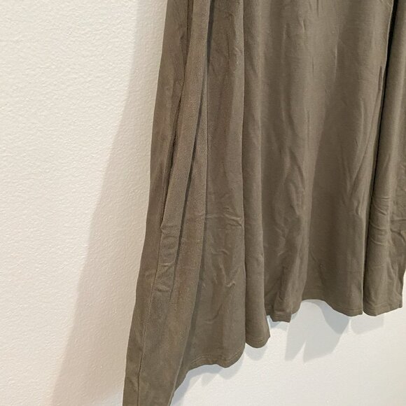 Solid Olive Green Socialite Jersey Tank Top Dress with Pockets - Size Small - Picture 5 of 5